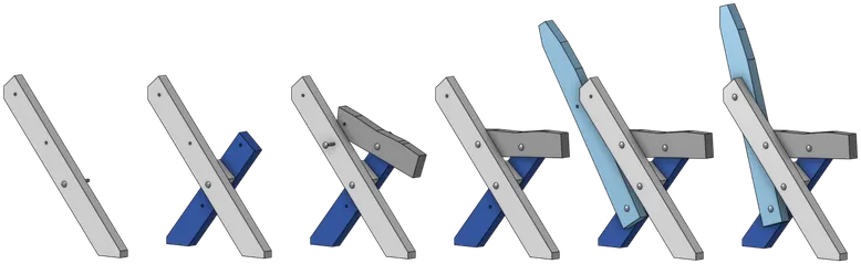 Leg frame assembly steps but mirrored.