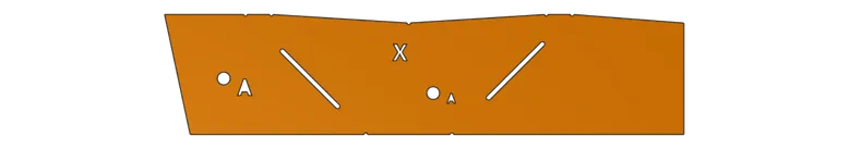 A short `A` piece template.